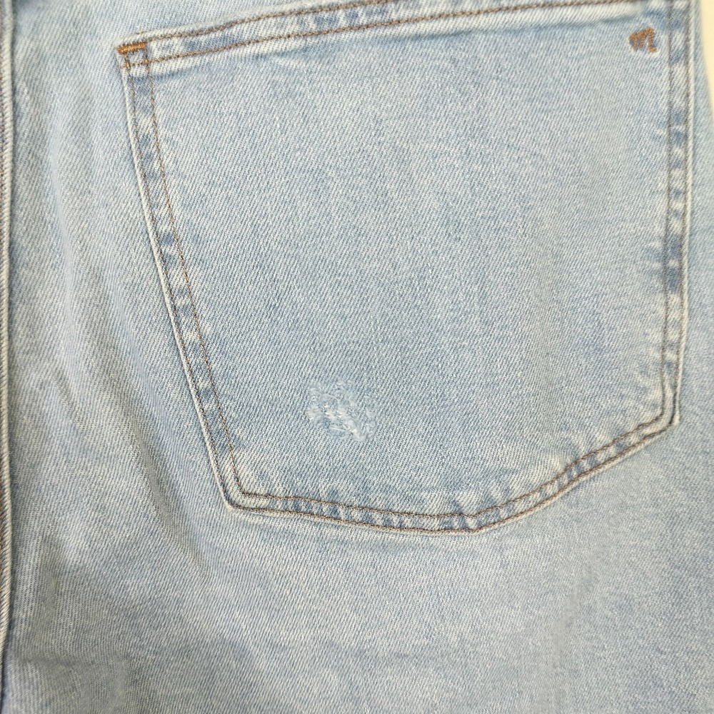 Madewell The Perfect Vintage Straight Jeans 30T Tall Distressed Knee Light Wash - Picture 7 of 12